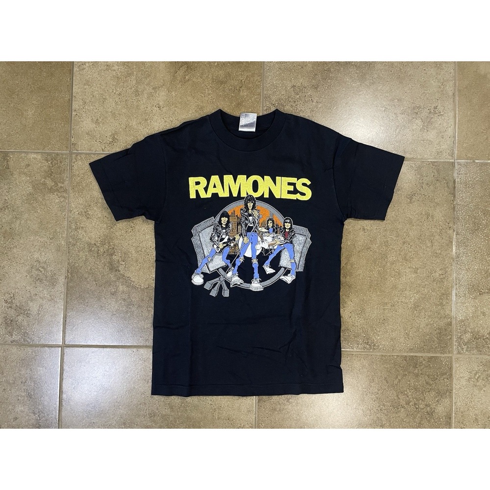 Vintage Ramones Road To Ruin Shirt Men's Sz S Black Chaser Tag 1999 90's 2000's